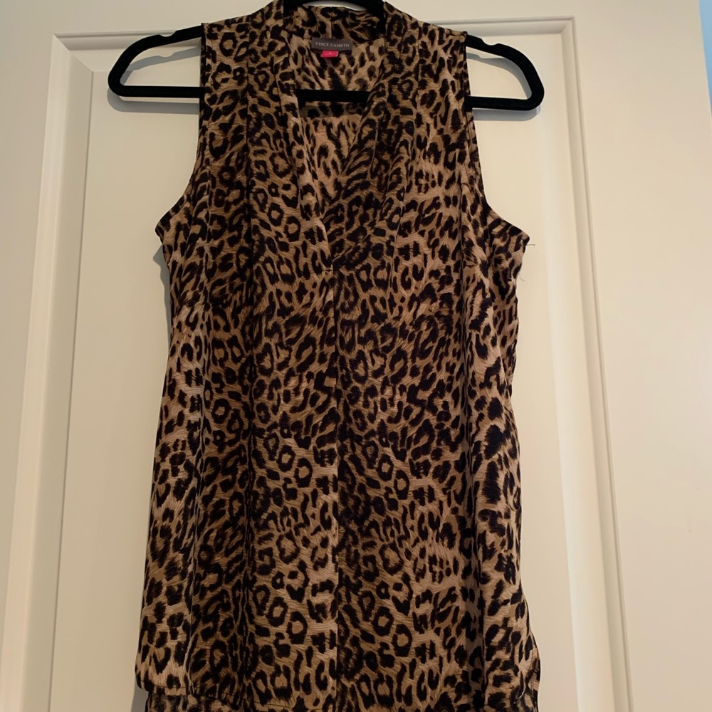 Leopard top by Vince Camuto.